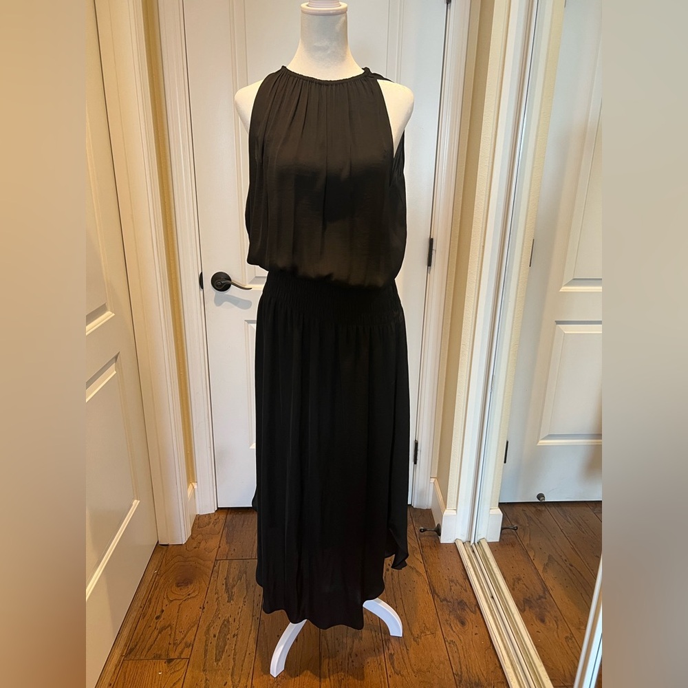 Alfani Elegant Black Halter Midi Dress with Floral Kimono included.  Size Medium
